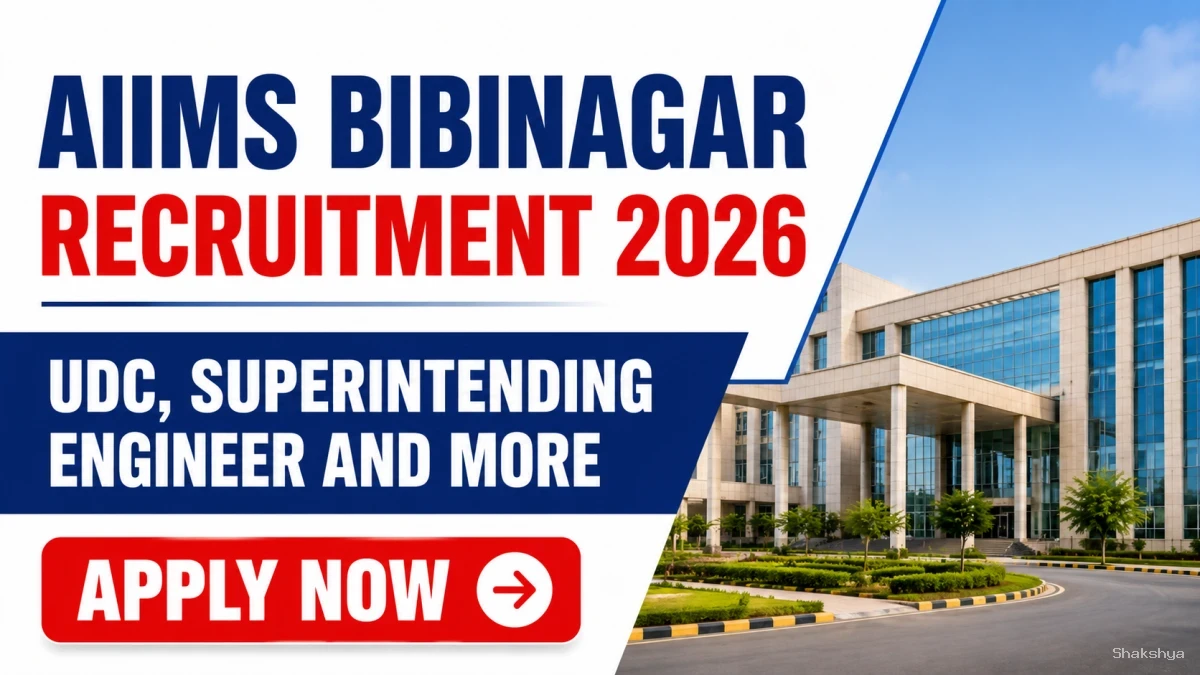 AIIMS Bibinagar Recruitment 2026 - Apply Offline for 16 UDC, Superintending Engineer and More Posts AIIMS Bibinagar Recruitment 2026 - Apply Offline for 16 UDC, Superintending Engineer and More Posts