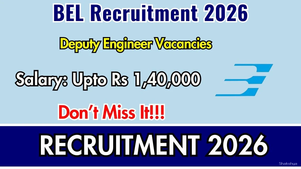 BEL Deputy Engineer Recruitment 2026 - Apply Online BEL Deputy Engineer Recruitment 2026 - Apply Online