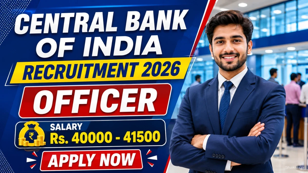 Central Bank of India Officer Recruitment 2026 – Apply Offline