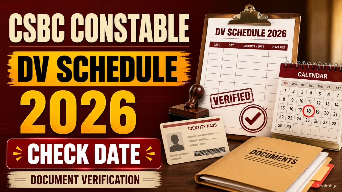 CSBC Constable PST & DV Schedule 2026 Out – Check Admit Card Dates