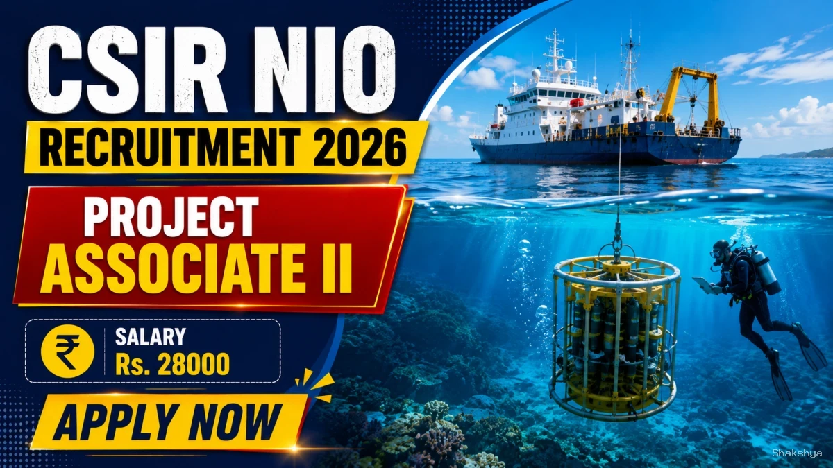 CSIR NIO Project Associate II Recruitment 2026 - Apply Online CSIR NIO Project Associate II Recruitment 2026 - Apply Online