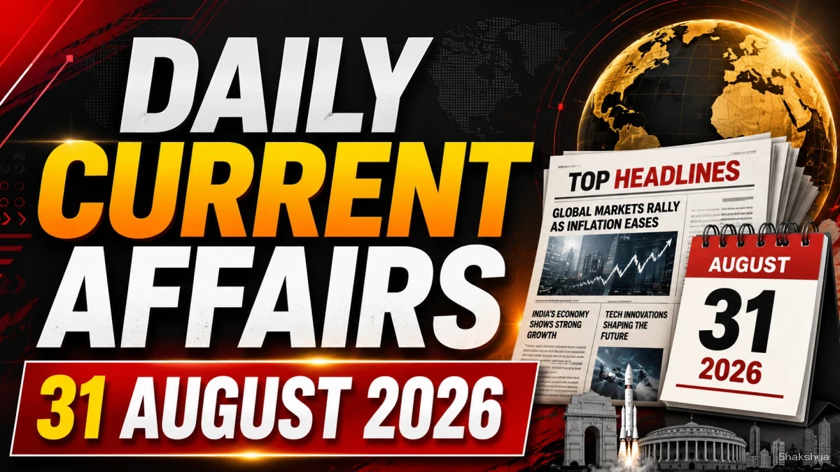 Daily Current Affairs – 31 August 2026 Daily Current Affairs – 31 August 2026