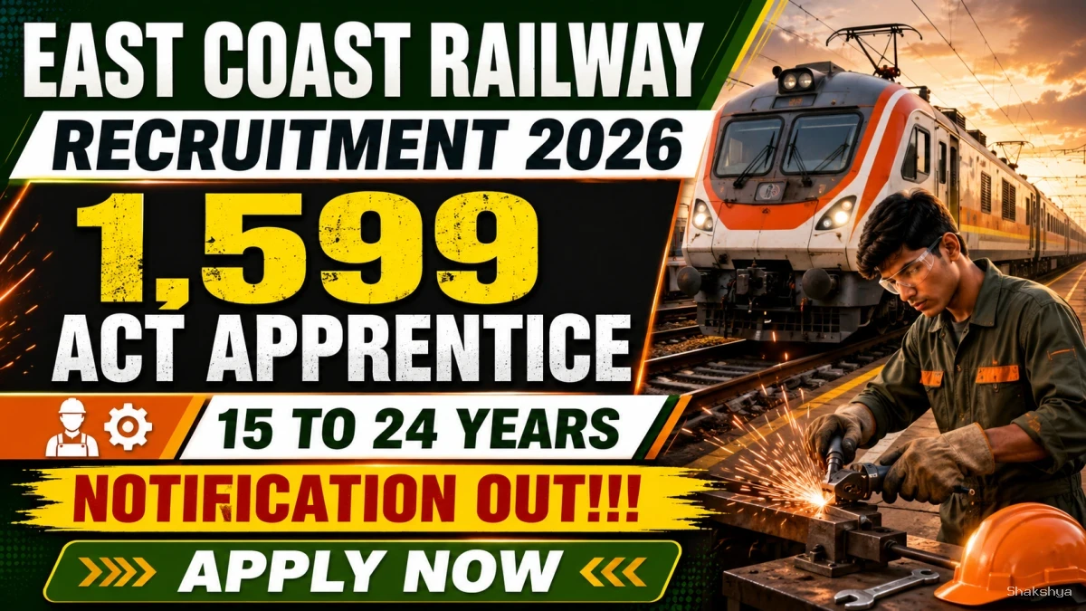 East Coast Railway Act Apprentice Recruitment 2026 Notification Out - Apply Online for 1,599 Posts East Coast Railway Act Apprentice Recruitment 2026 Notification Out - Apply Online for 1,599 Posts