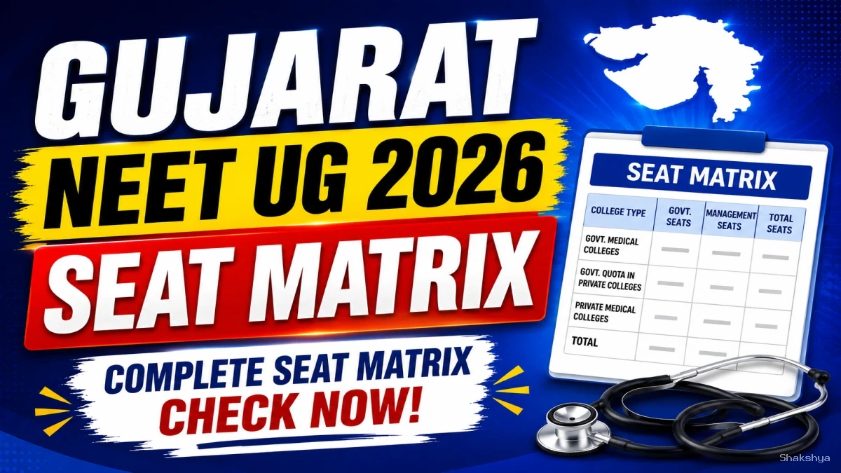 Gujarat NEET UG 2026 Seat Matrix Out - Check MBBS, BDS Seats, College List & PDF at medadmgujarat.org Gujarat NEET UG 2026 Seat Matrix Out - Check MBBS, BDS Seats, College List & PDF at medadmgujarat.org