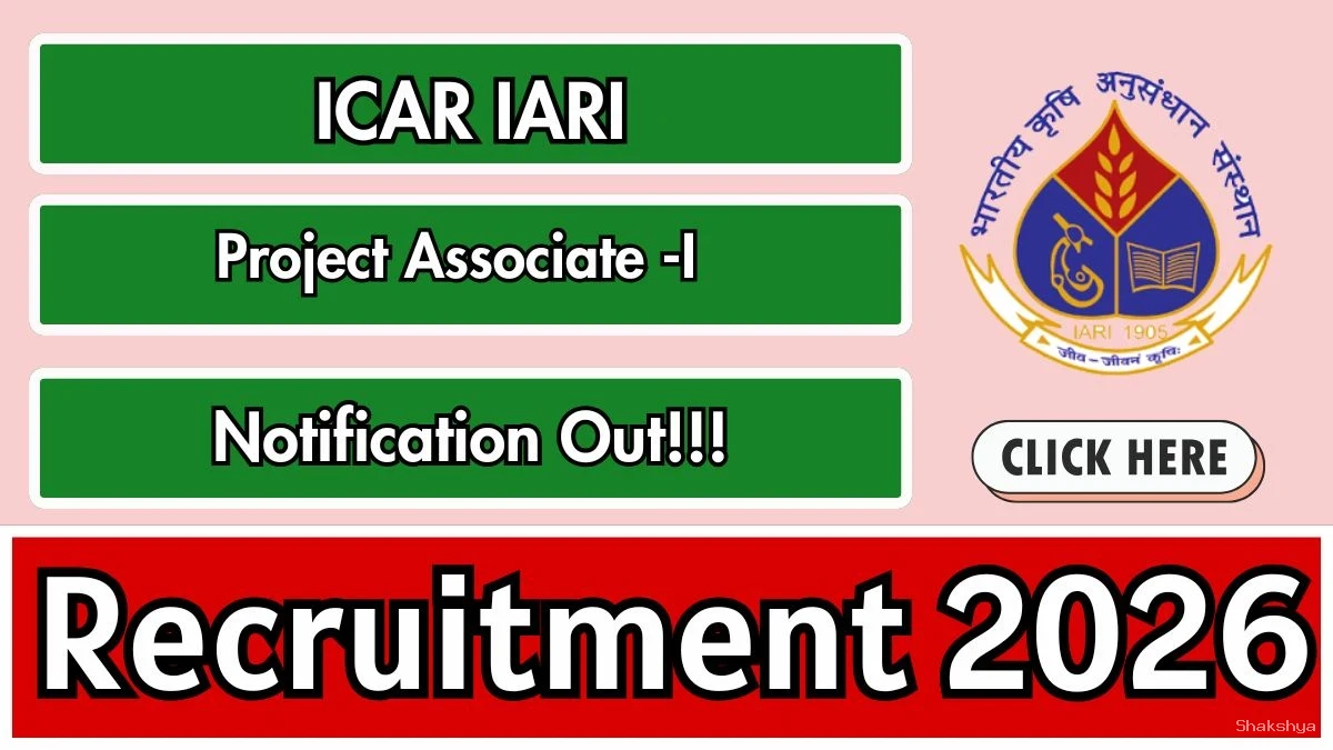 ICAR IARI Project Associate Recruitment 2026 - Apply Online ICAR IARI Project Associate Recruitment 2026 - Apply Online