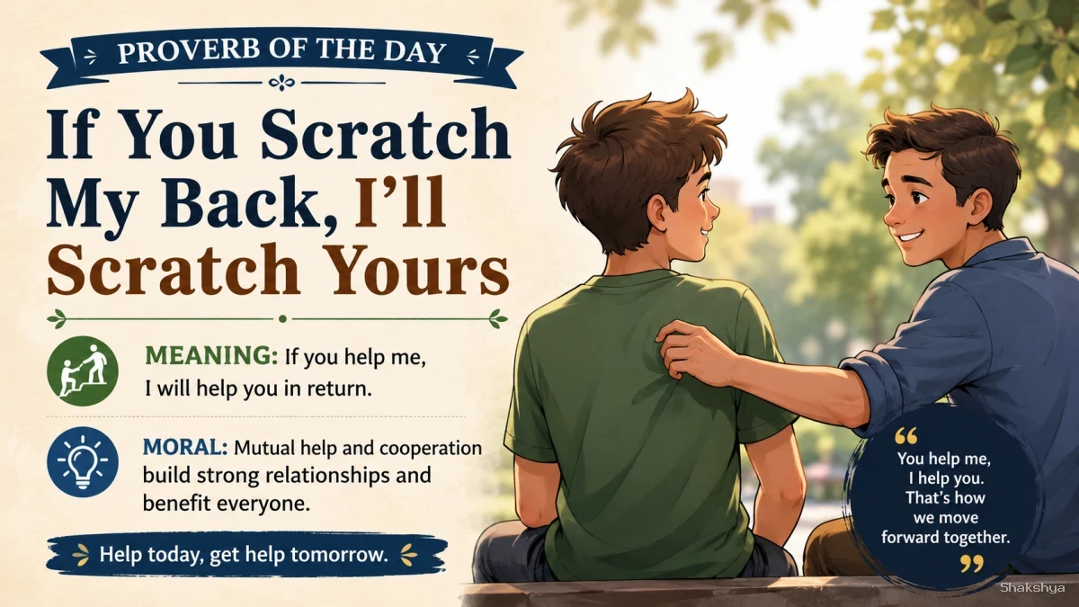 If You Scratch My Back, I’ll Scratch Yours – Proverb Of the Day If You Scratch My Back, I’ll Scratch Yours – Proverb Of the Day