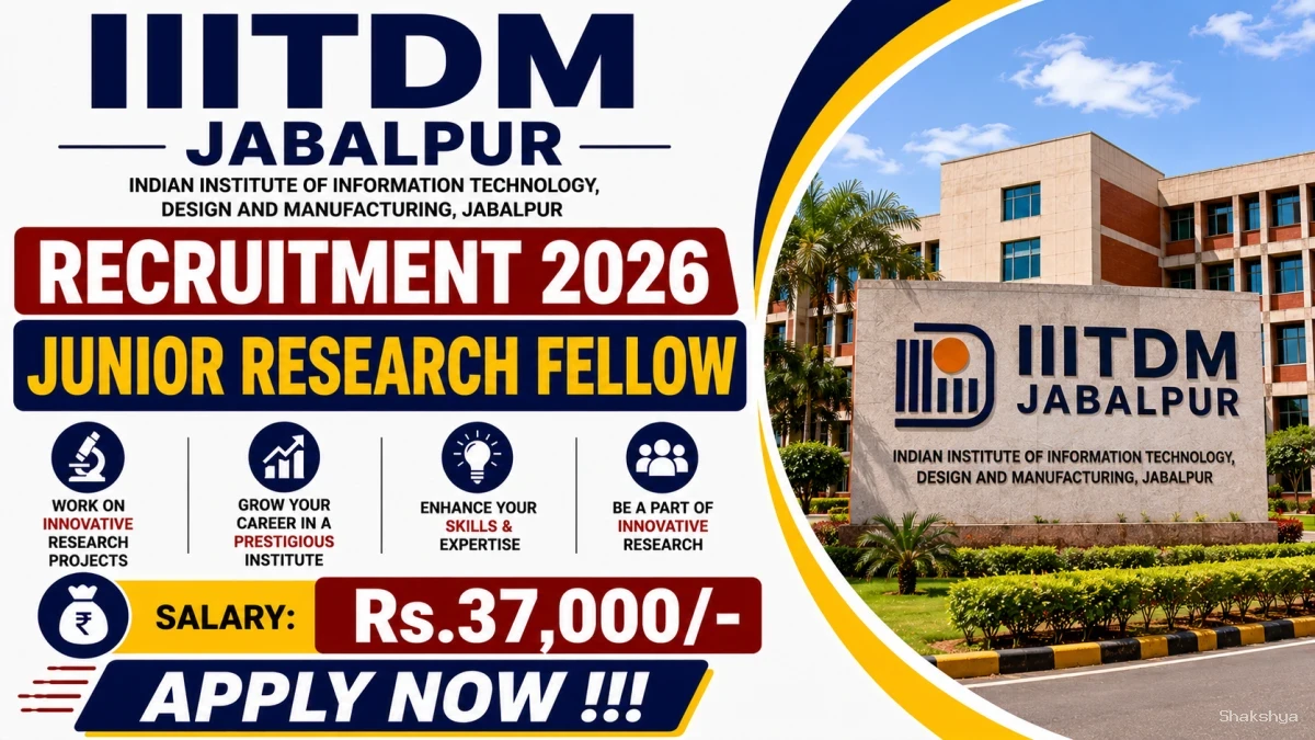 IIITDM Jabalpur Junior Research Fellow Recruitment 2026 - Apply Online IIITDM Jabalpur Junior Research Fellow Recruitment 2026 - Apply Online