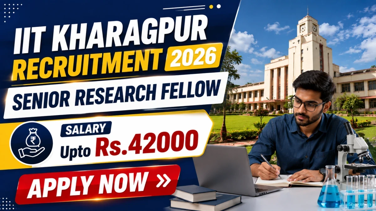 IIT Kharagpur Senior Research Fellow Recruitment 2026 - Apply Online IIT Kharagpur Senior Research Fellow Recruitment 2026 - Apply Online