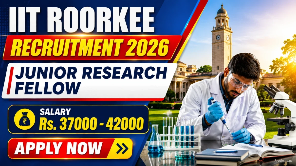 IIT Roorkee Junior Research Fellow Recruitment 2026 - Apply Online IIT Roorkee Junior Research Fellow Recruitment 2026 - Apply Online