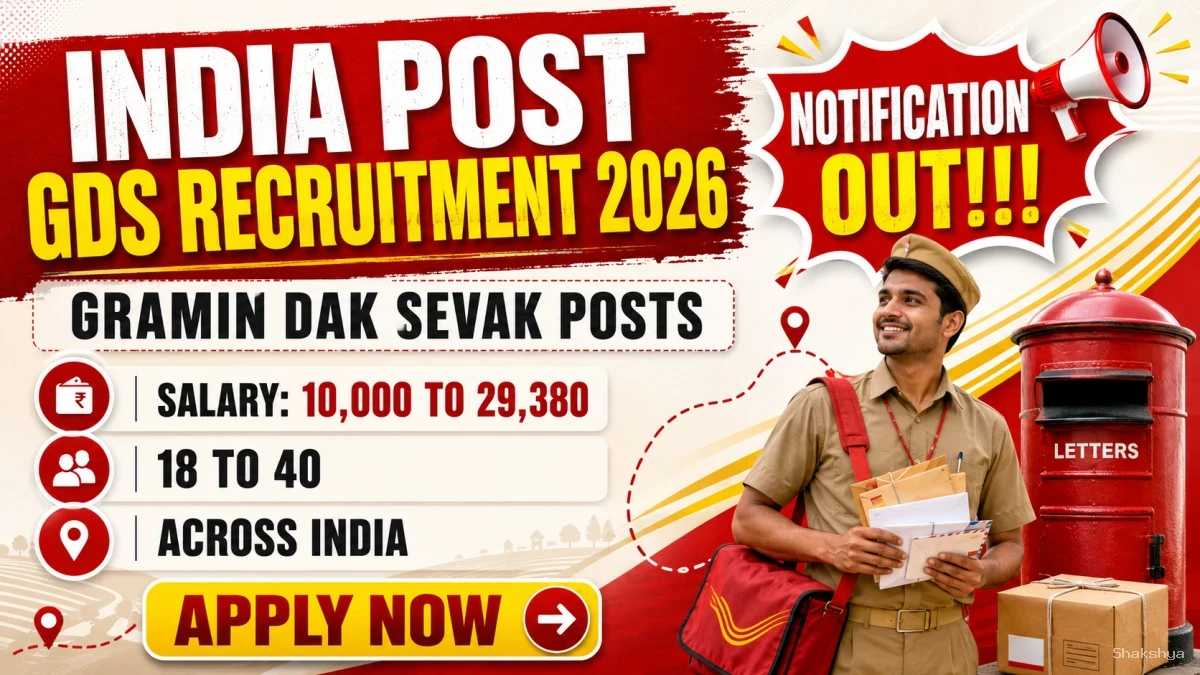 India Post GDS Recruitment 2026 - Apply Online for 25000+ BPM, ABPM & Dak Sevak Posts (Schedule-II, July) India Post GDS Recruitment 2026 - Apply Online for 25000+ BPM, ABPM & Dak Sevak Posts (Schedule-II, July)