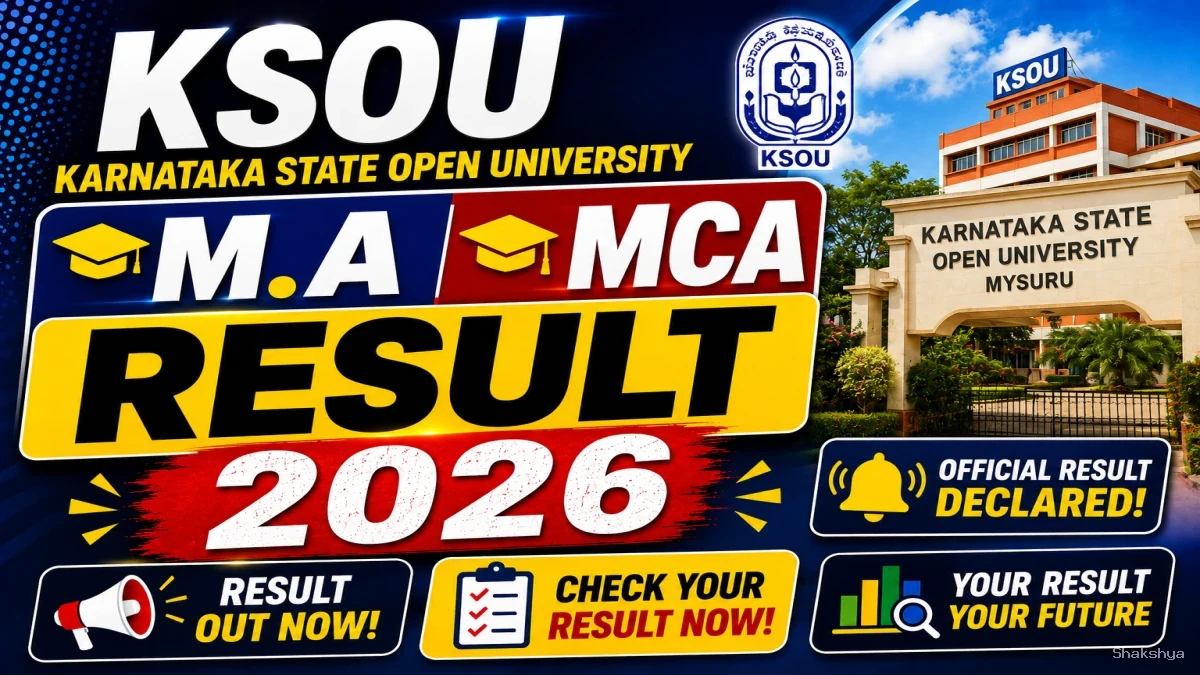 KSOU PG Result 2026 Out - Check M.A & MCA Result Online @ ksoumysuru.ac.in KSOU PG Result 2026 Out - Check M.A & MCA Result Online @ ksoumysuru.ac.in
