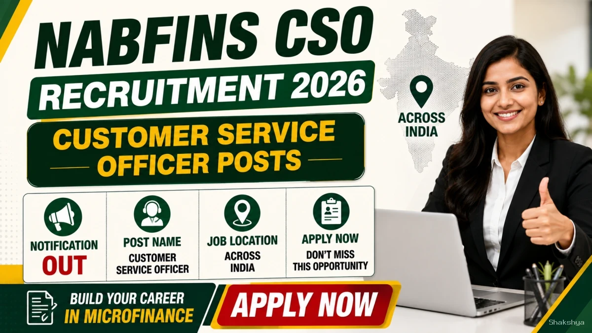 NABFINS CSO Recruitment 2026 - Apply Online for Customer Service Officer Posts NABFINS CSO Recruitment 2026 - Apply Online for Customer Service Officer Posts