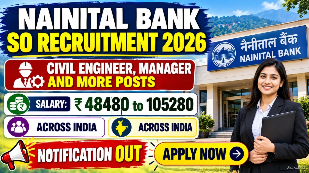 Nainital Bank SO Recruitment 2026 Notification Out - Apply Online for 41 Civil Engineer, Manager and More Posts Nainital Bank SO Recruitment 2026 Notification Out - Apply Online for 41 Civil Engineer, Manager and More Posts