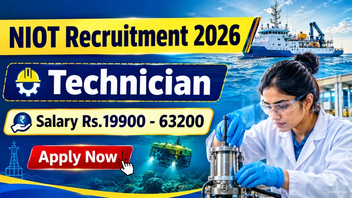 NIOT Technician Recruitment 2026 - Apply Online NIOT Technician Recruitment 2026 - Apply Online