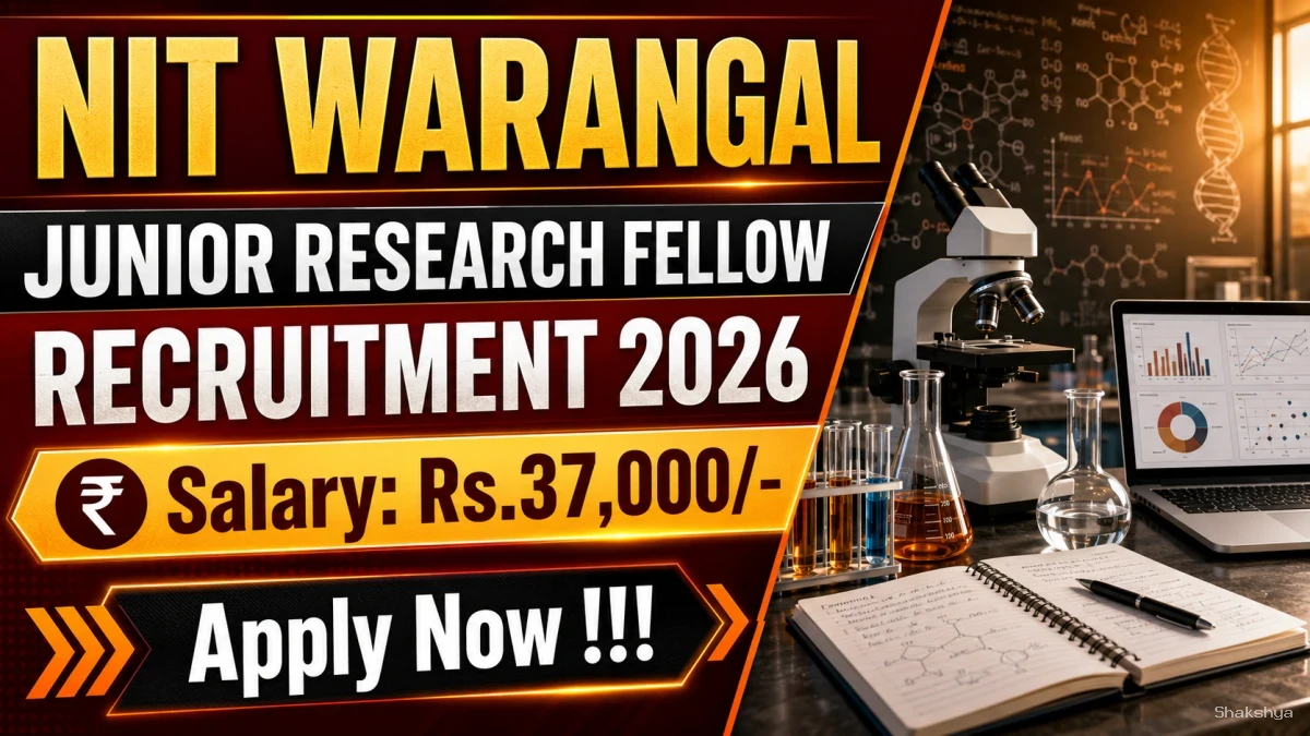 NIT Warangal Junior Research Fellow Recruitment 2026 - Apply Online NIT Warangal Junior Research Fellow Recruitment 2026 - Apply Online