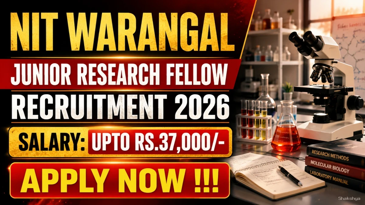 NIT Warangal Junior Research Fellow Recruitment 2026 - Apply Online NIT Warangal Junior Research Fellow Recruitment 2026 - Apply Online