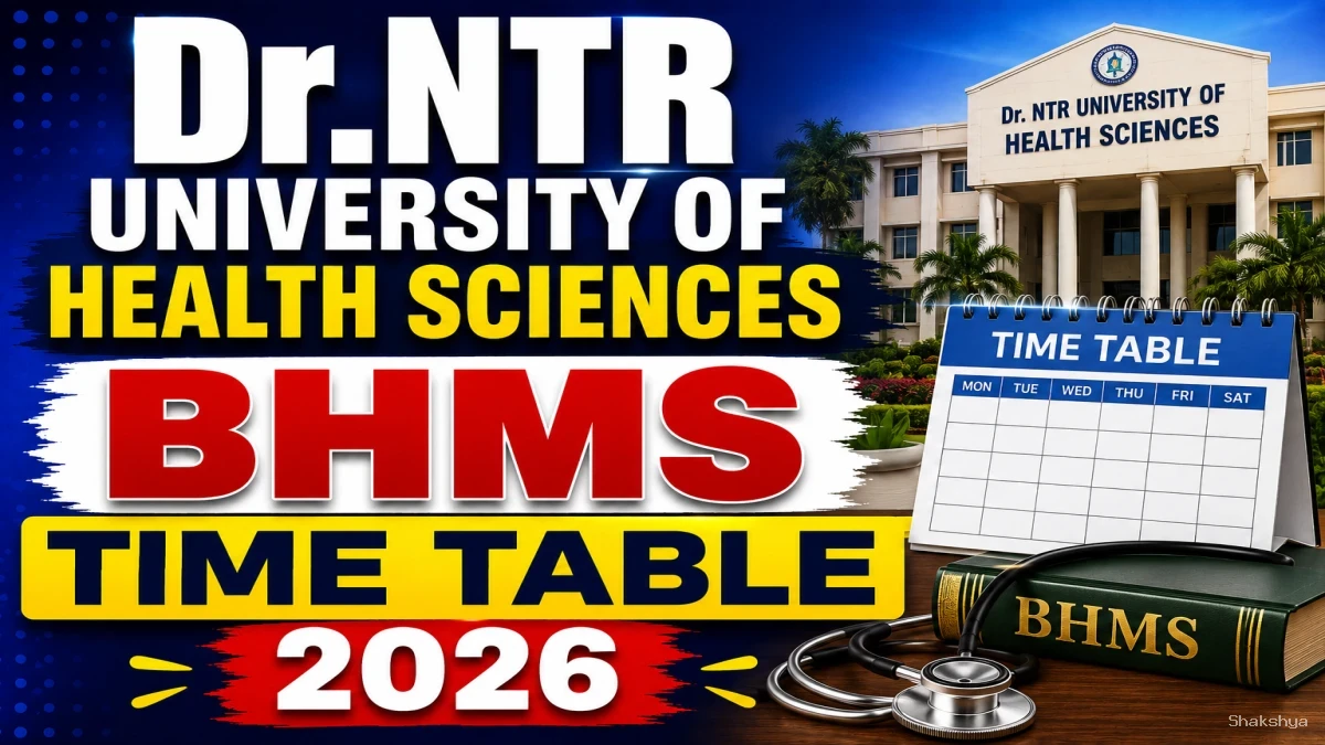 Dr.NTRUHS BHMS Time Table 2026 Out – Check First to Final Year Exam Dates @ drntr.uhsap.in