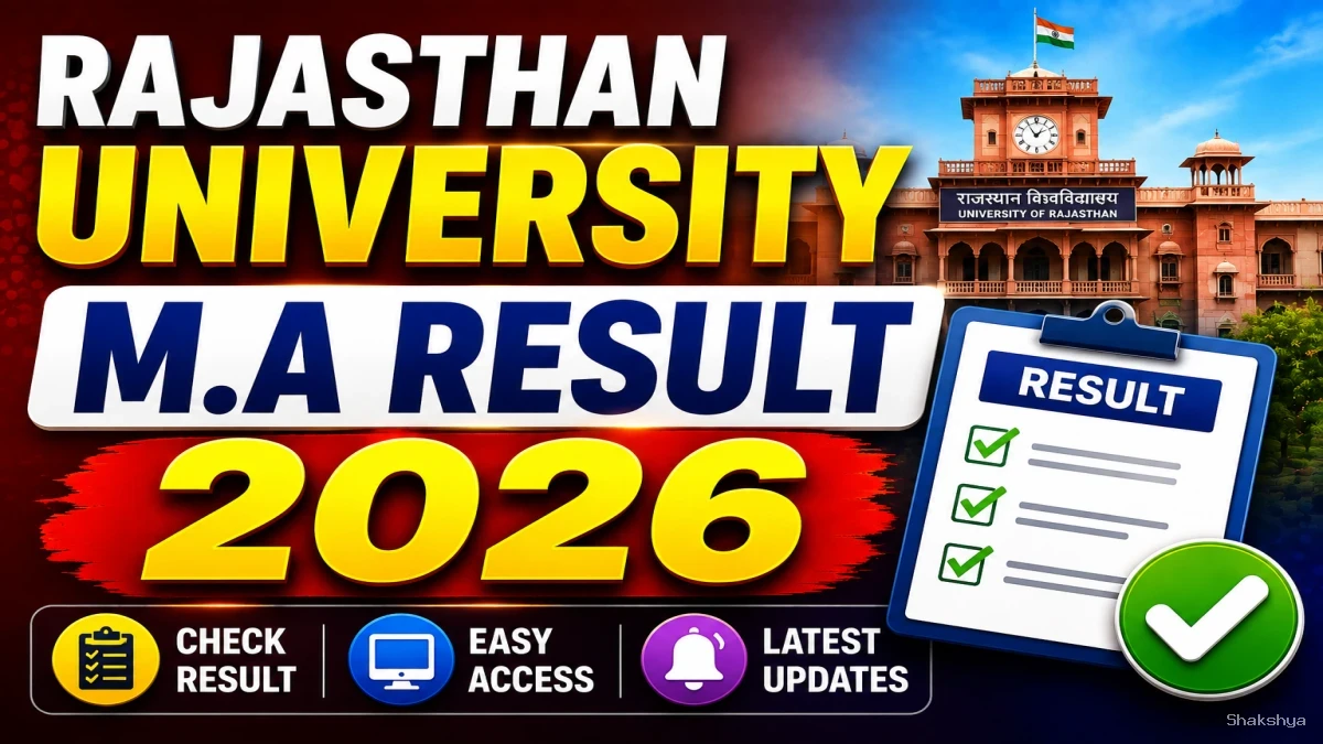 Rajasthan University M.A Result 2026 Out - Check 4th Sem Result @ uniraj.ac.in Rajasthan University M.A Result 2026 Out - Check 4th Sem Result @ uniraj.ac.in