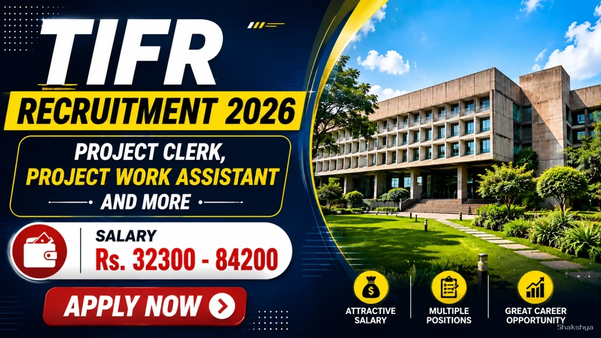 TIFR Recruitment 2026 - Apply Online for Project Clerk, Project Work Assistant and More Posts TIFR Recruitment 2026 - Apply Online for Project Clerk, Project Work Assistant and More Posts
