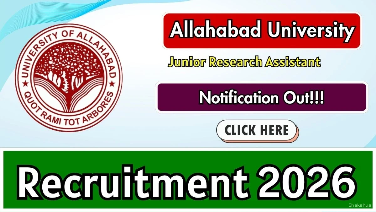 Allahabad University Junior Research Assistant Recruitment 2026 - Apply Online Allahabad University Junior Research Assistant Recruitment 2026 - Apply Online