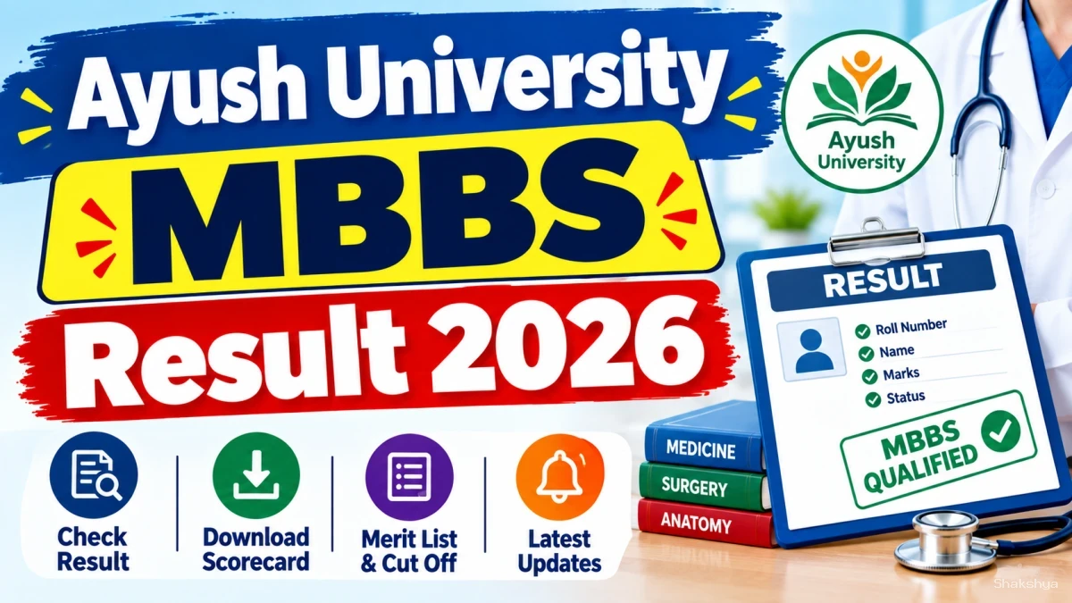 Ayush University MBBS Result 2026 Out - Check First Year Result Online @ results.ddumhsaucg.ac.in Ayush University MBBS Result 2026 Out - Check First Year Result Online @ results.ddumhsaucg.ac.in