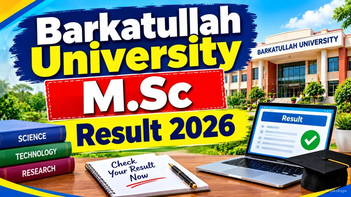 Barkatullah University M.Sc Result 2026 Out - Check Semester 1 Result Online @ bubhopal.ac.in Barkatullah University M.Sc Result 2026 Out - Check Semester 1 Result Online @ bubhopal.ac.in