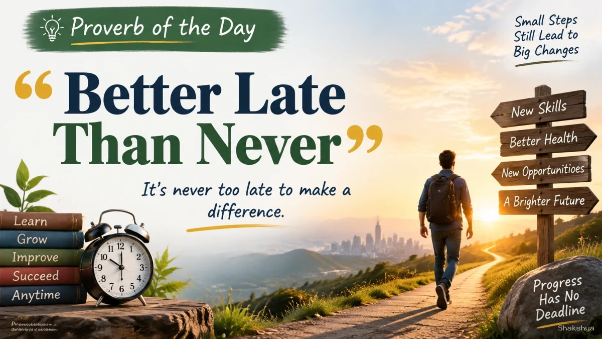 Better Late Than Never Meaning, Example & Explanation | Proverb of the Day Better Late Than Never Meaning, Example & Explanation | Proverb of the Day