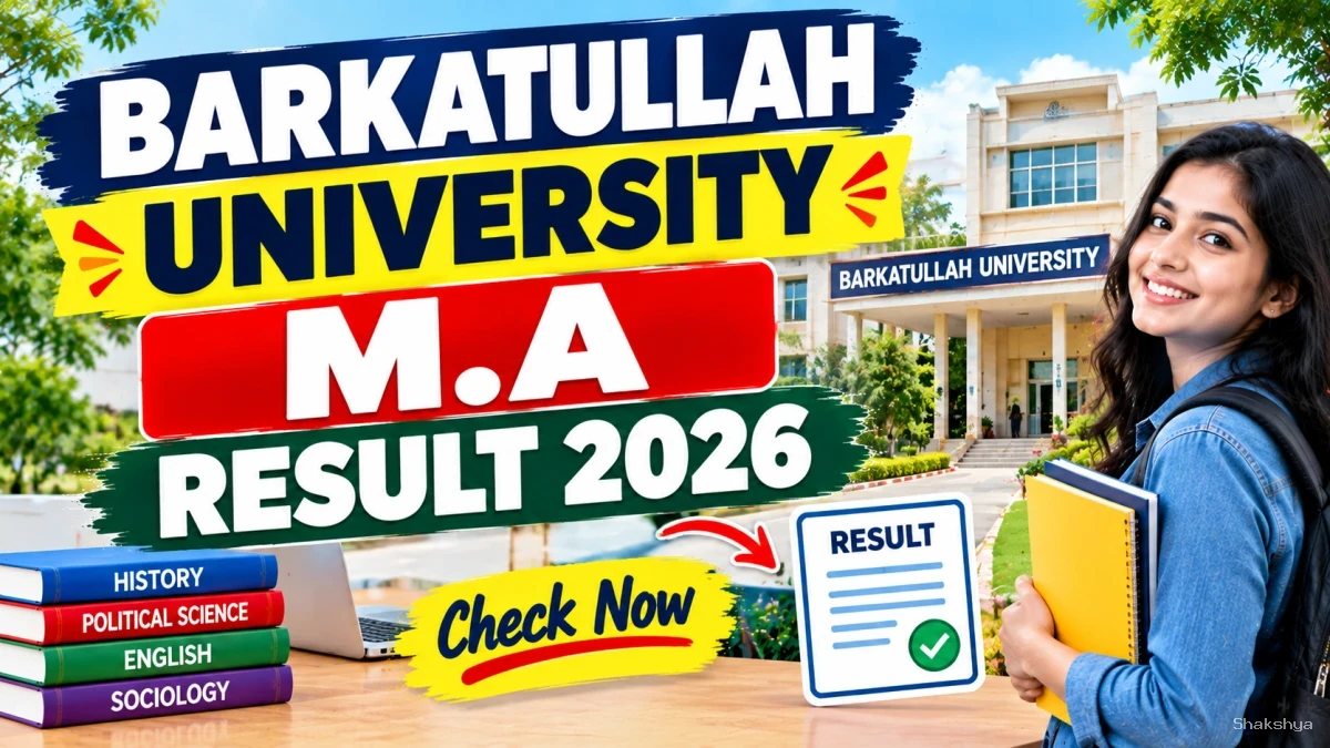 Barkatullah University M.A Result 2026 Out - Direct Link to Check 1st Sem Result Online @ bubhopal.ac.in Barkatullah University M.A Result 2026 Out - Direct Link to Check 1st Sem Result Online @ bubhopal.ac.in