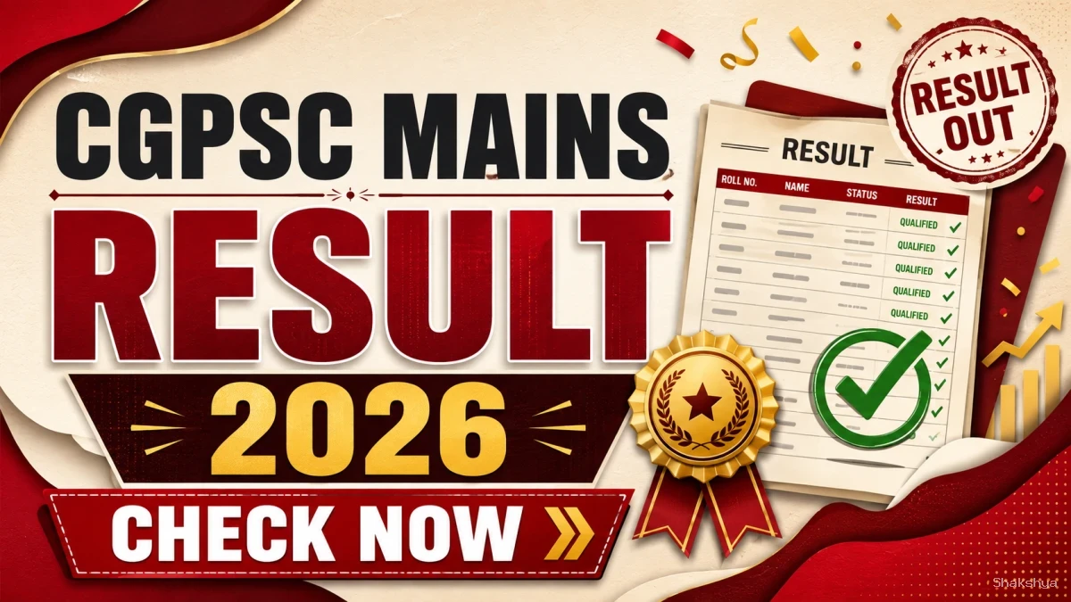 CGPSC Mains Result 2026 Out at psc.cg.gov.in - Download Merit List, Scorecard, Interview Dates CGPSC Mains Result 2026 Out at psc.cg.gov.in - Download Merit List, Scorecard, Interview Dates