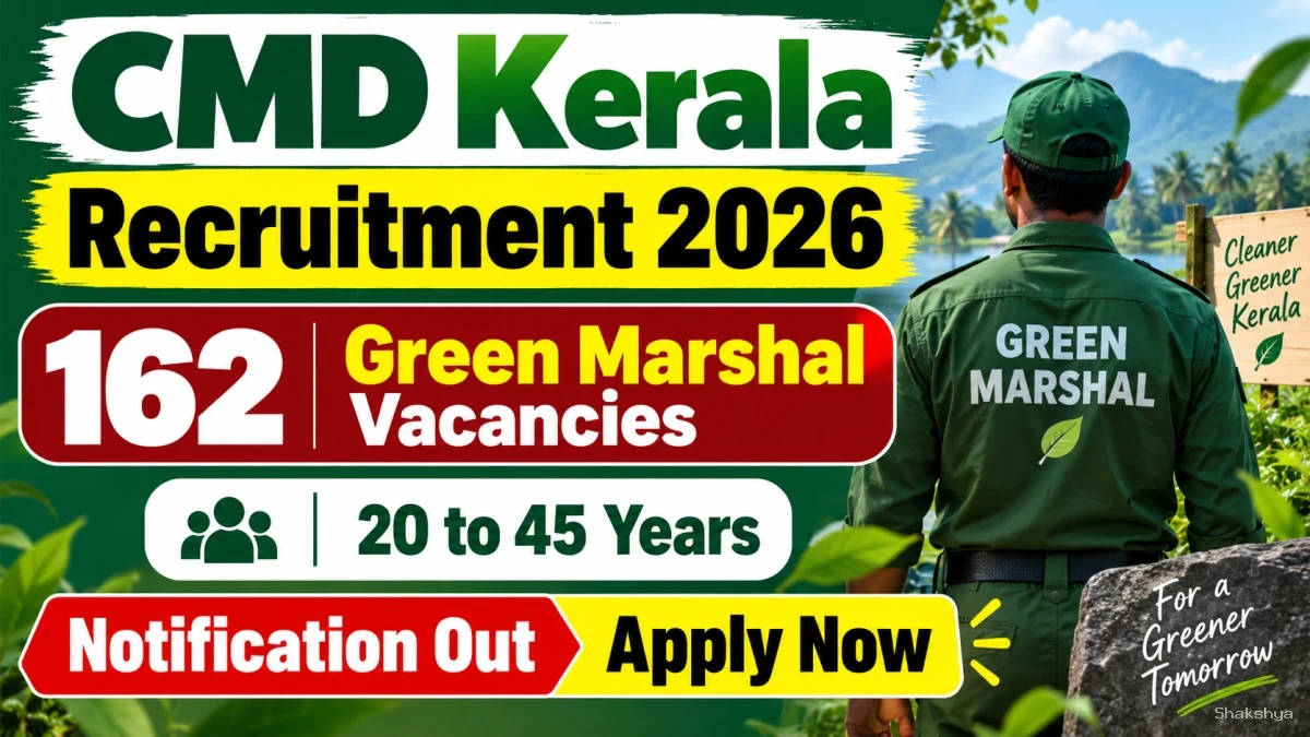 CMD Kerala Green Marshal Recruitment 2026 Notification Out - Apply Online for 162 Posts CMD Kerala Green Marshal Recruitment 2026 Notification Out - Apply Online for 162 Posts