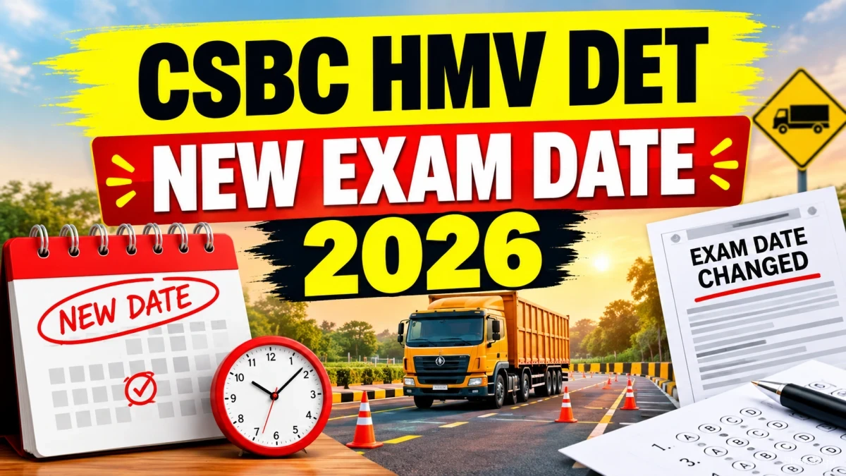 CSBC Driver Constable HMV DET New Date 2026 Out - Check Schedule at csbc.bihar.gov.in CSBC Driver Constable HMV DET New Date 2026 Out - Check Schedule at csbc.bihar.gov.in