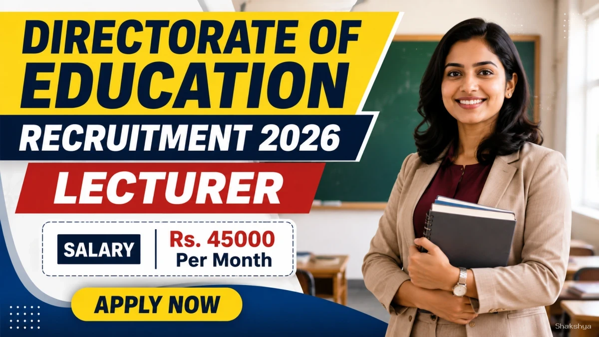 Directorate of Education Lecturer Recruitment 2026 - Apply Offline Directorate of Education Lecturer Recruitment 2026 - Apply Offline