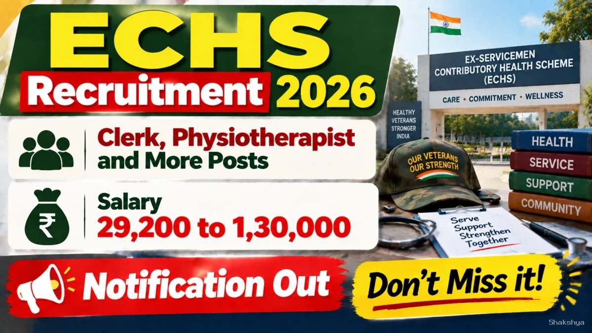 ECHS Delhi Recruitment 2026 - Apply Offline for 30 Clerk, Physiotherapist and More Posts ECHS Delhi Recruitment 2026 - Apply Offline for 30 Clerk, Physiotherapist and More Posts