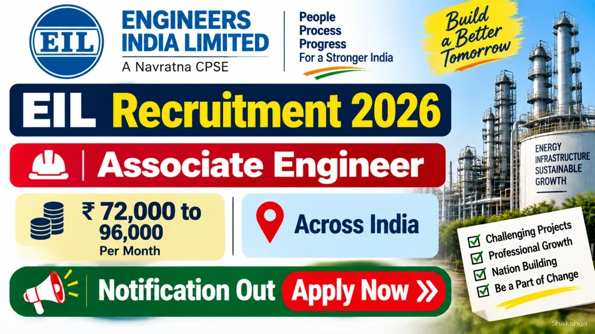 EIL Associate Engineer Recruitment 2026 - Apply Online for 15 Posts EIL Associate Engineer Recruitment 2026 - Apply Online for 15 Posts