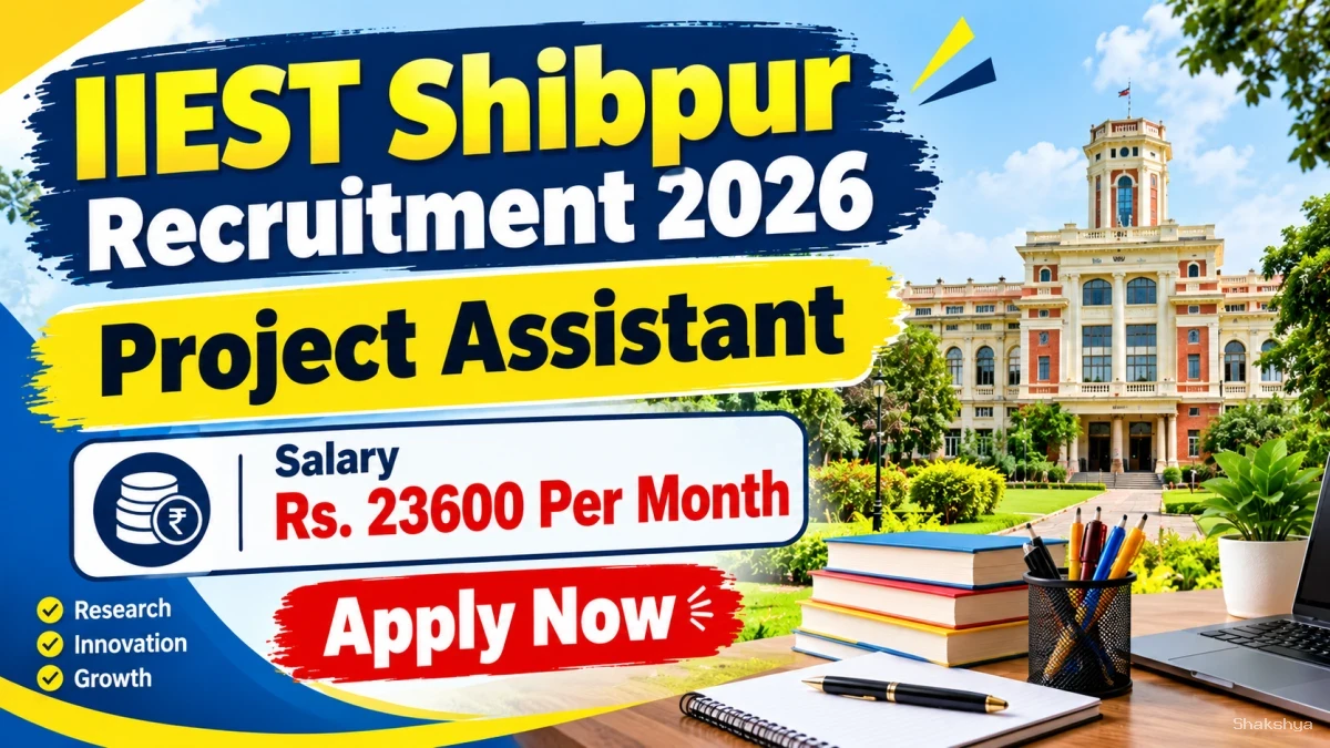 IIEST Shibpur Project Assistant Recruitment 2026 - Apply Online IIEST Shibpur Project Assistant Recruitment 2026 - Apply Online