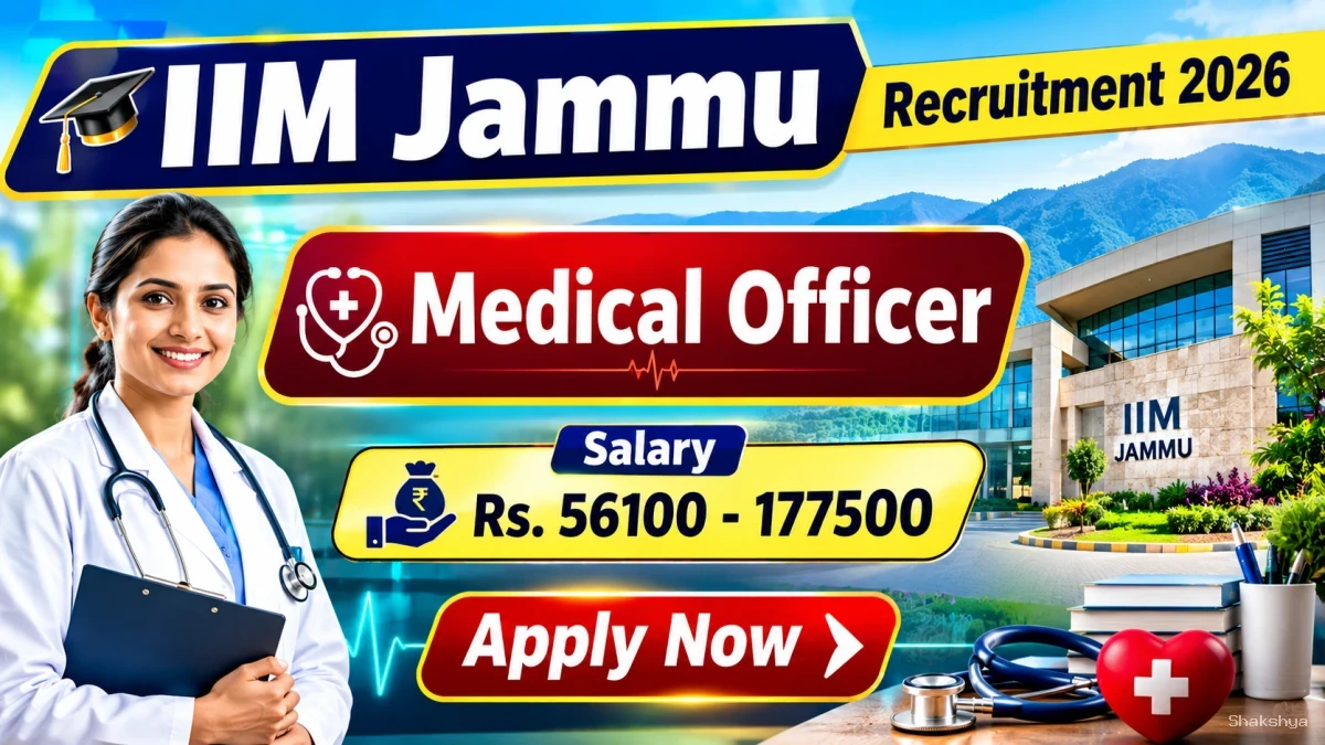 IIM Jammu Medical Officer Recruitment 2026 - Apply Online IIM Jammu Medical Officer Recruitment 2026 - Apply Online