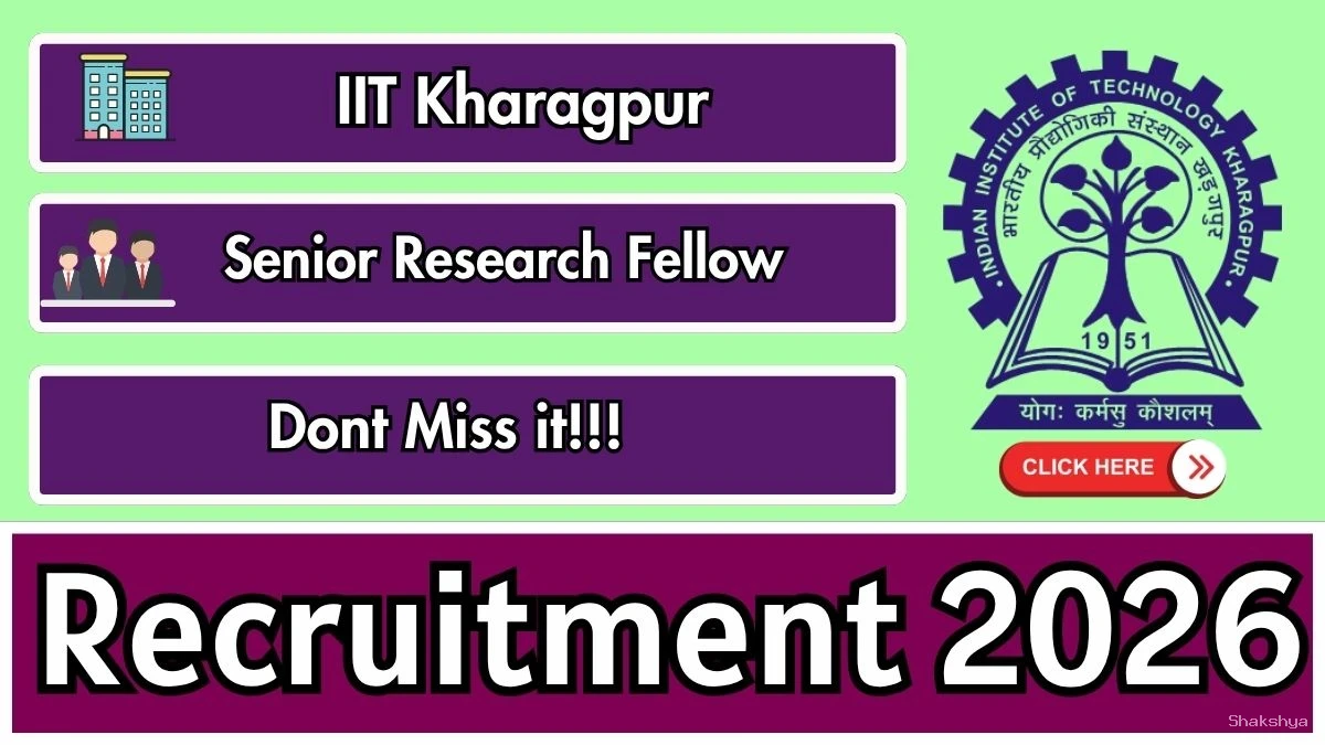 IIT Kharagpur Senior Research Fellow Recruitment 2026 - Apply Online IIT Kharagpur Senior Research Fellow Recruitment 2026 - Apply Online