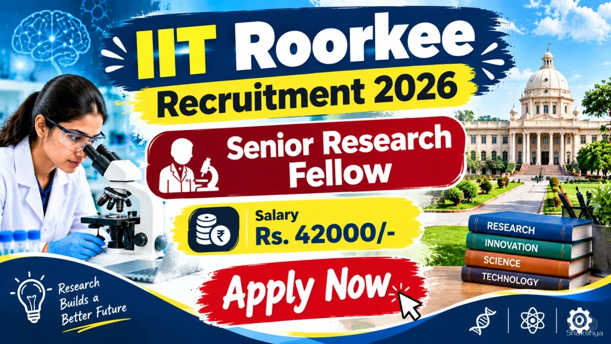 IIT Roorkee Senior Research Fellow Recruitment 2026 - Walkin IIT Roorkee Senior Research Fellow Recruitment 2026 - Walkin
