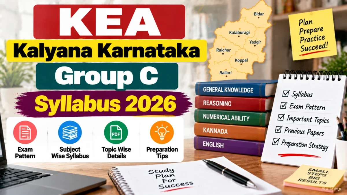 KEA Kalyana Karnataka Group C Syllabus 2026 - Check 210 Electrician, Water Supply Operator and More Posts KEA Kalyana Karnataka Group C Syllabus 2026 - Check 210 Electrician, Water Supply Operator and More Posts