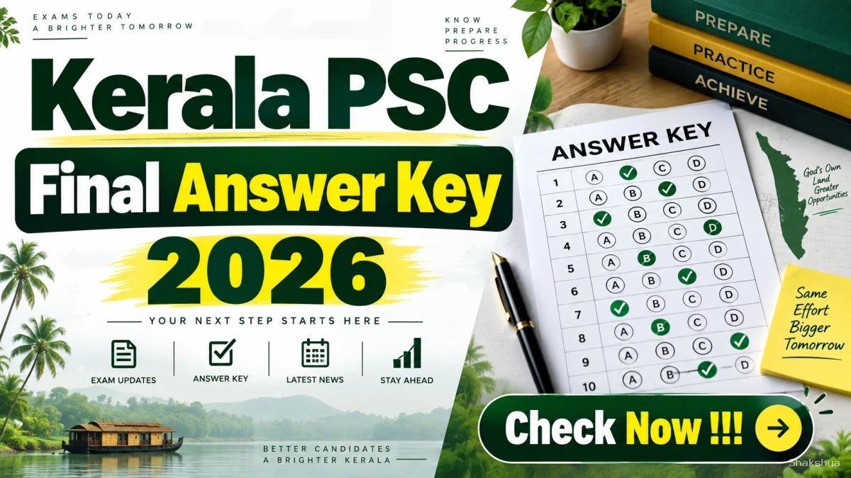 Kerala PSC Final Answer Key 2026 Out - Download LGS, LDC & Storeman Response Sheet at keralapsc.gov.in Kerala PSC Final Answer Key 2026 Out - Download LGS, LDC & Storeman Response Sheet at keralapsc.gov.in