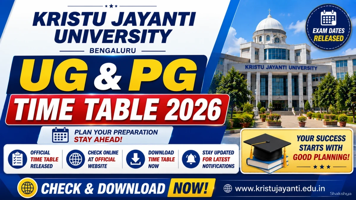 Kristu Jayanti University Time Table 2026 Out - Check Dates Online @ kristujayanti.edu.in Kristu Jayanti University Time Table 2026 Out - Check Dates Online @ kristujayanti.edu.in