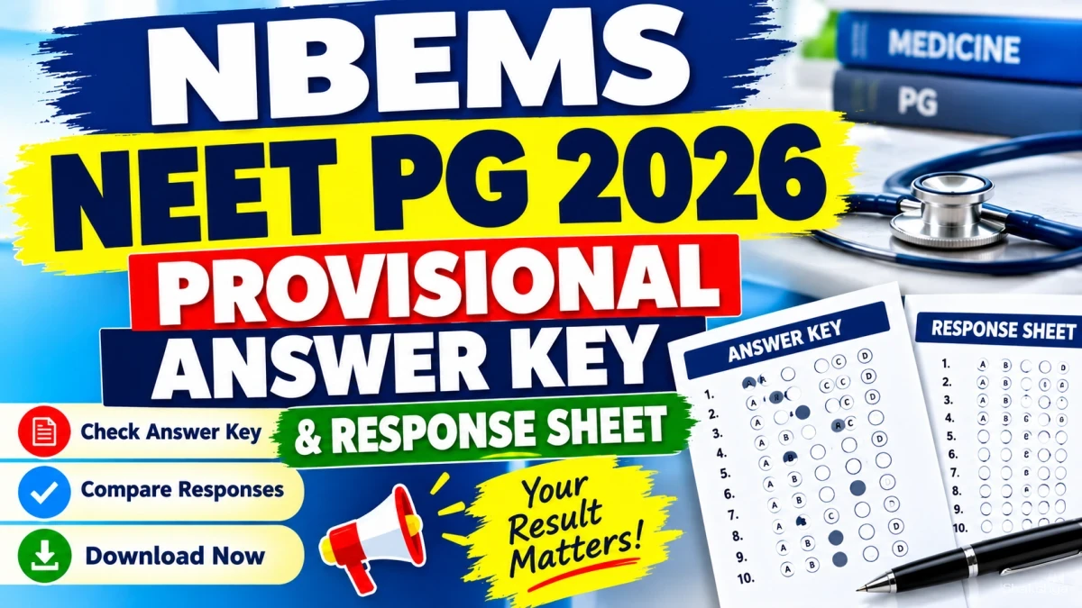 NBEMS NEET PG 2026 Answer Key & Response Sheet - Check Status Online @ nbe.edu.in NBEMS NEET PG 2026 Answer Key & Response Sheet - Check Status Online @ nbe.edu.in