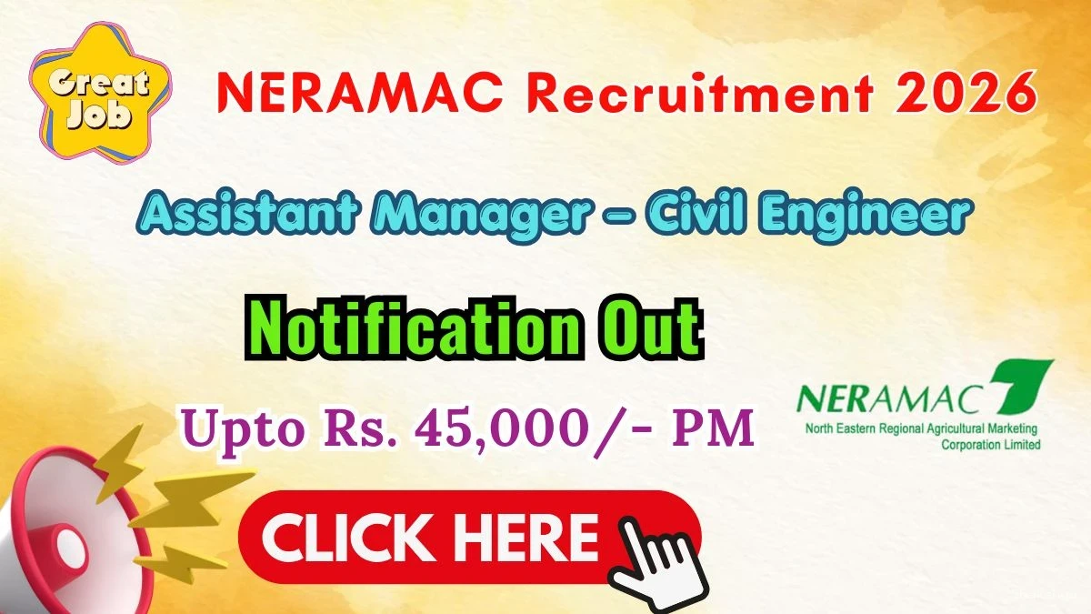NERAMAC Assistant Manager Recruitment 2026 - Walkin NERAMAC Assistant Manager Recruitment 2026 - Walkin