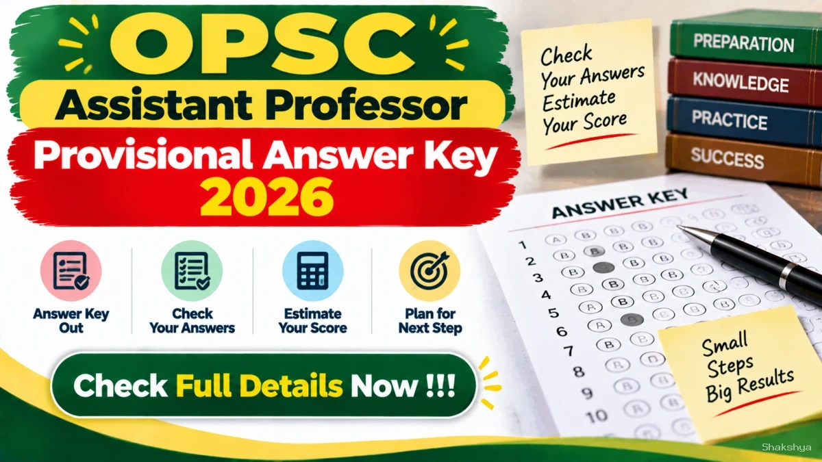 OPSC Assistant Professor Provisional Answer Key 2026 - Download Mechanical & Chemical Engineering PDF at opsc.gov.in OPSC Assistant Professor Provisional Answer Key 2026 - Download Mechanical & Chemical Engineering PDF at opsc.gov.in