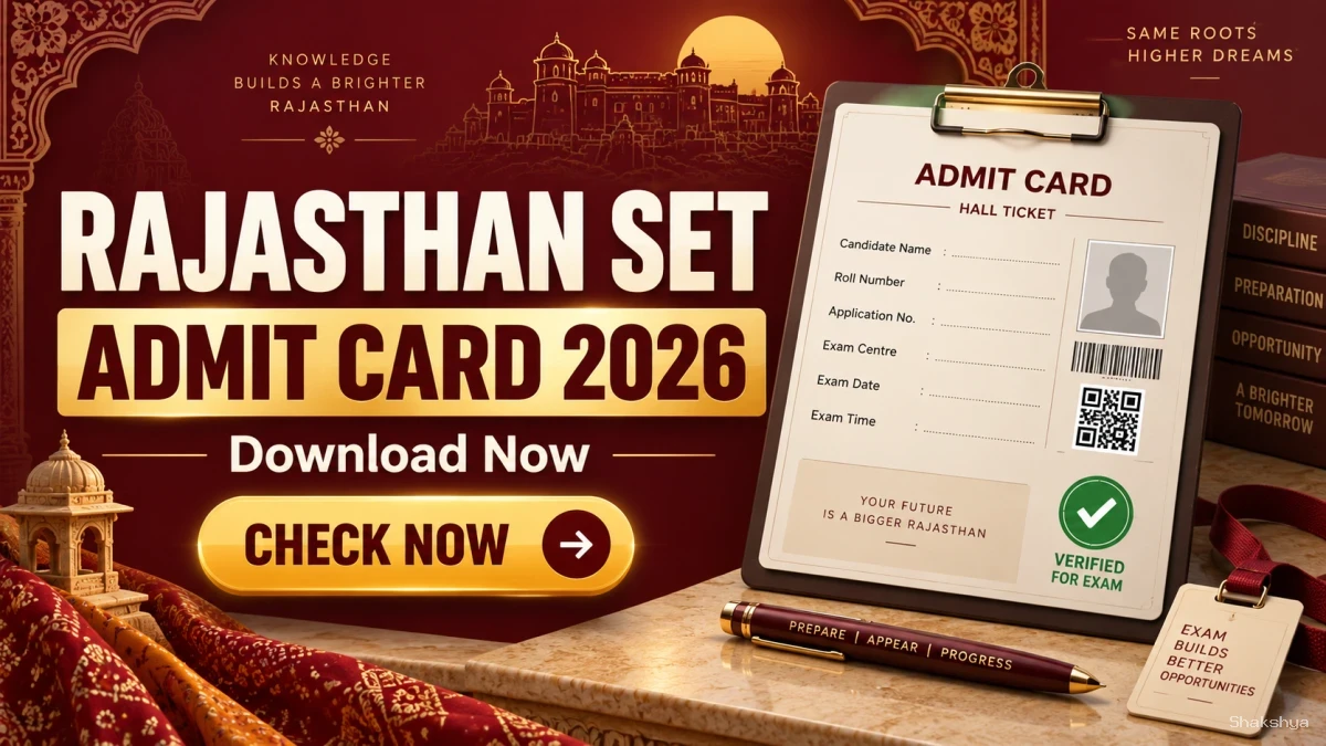 Rajasthan SET Admit Card 2026 Out - Download Hall Ticket at uok.ac.in Rajasthan SET Admit Card 2026 Out - Download Hall Ticket at uok.ac.in