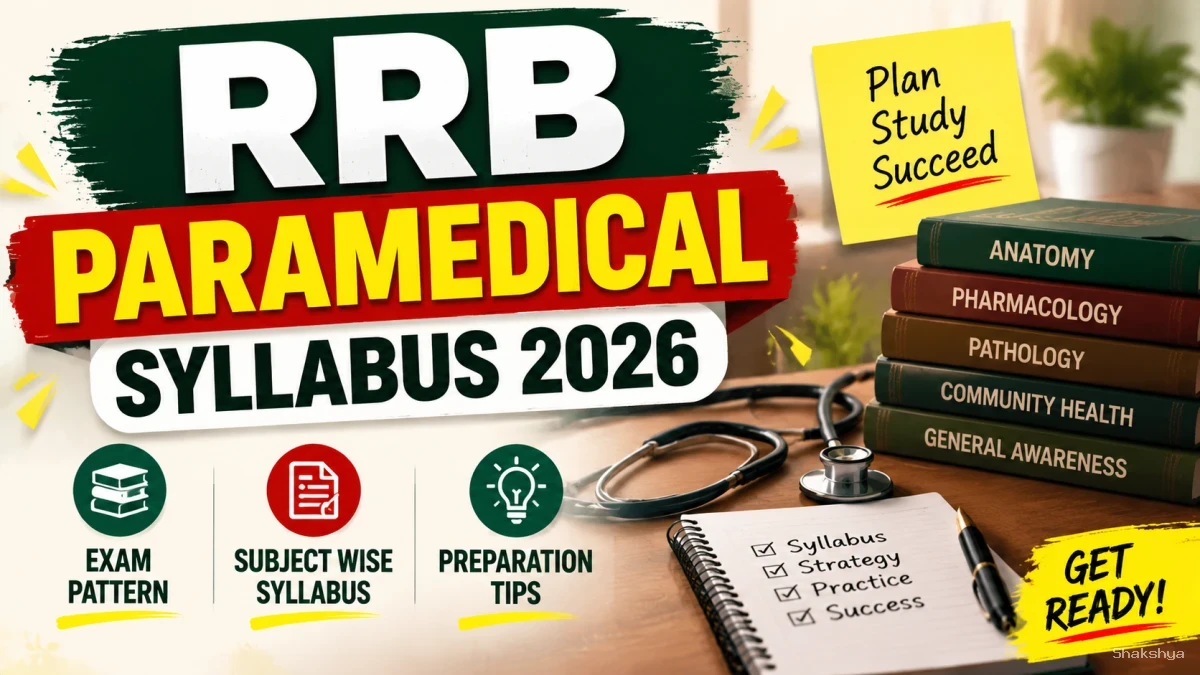 RRB Paramedical Syllabus 2026 - Check Exam Pattern, Selection Process & Subject-Wise Topics RRB Paramedical Syllabus 2026 - Check Exam Pattern, Selection Process & Subject-Wise Topics