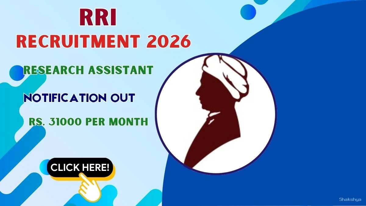 RRI Research Assistant Recruitment 2026 - Apply Online RRI Research Assistant Recruitment 2026 - Apply Online