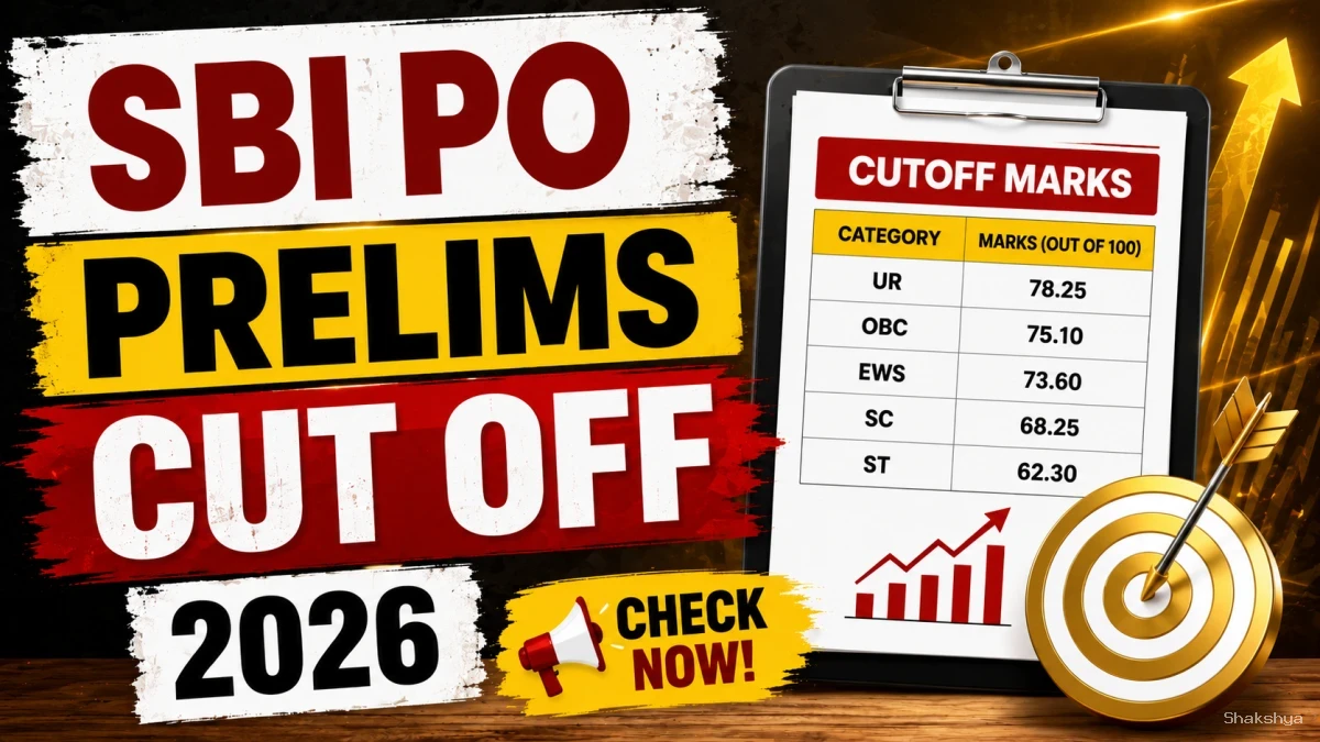SBI PO Prelims Cut Off 2026 (Out) - Category-Wise Qualifying Marks SBI PO Prelims Cut Off 2026 (Out) - Category-Wise Qualifying Marks