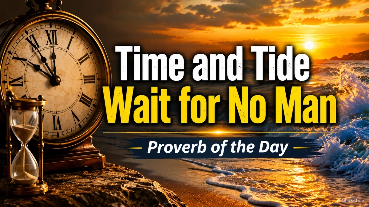 Time and Tide Wait for No Man - Proverb of the Day, Meaning & Explanation Time and Tide Wait for No Man - Proverb of the Day, Meaning & Explanation