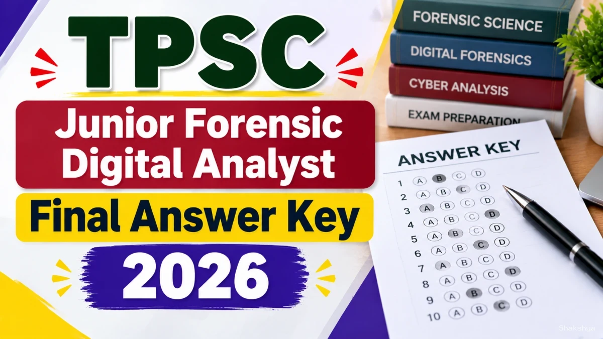 TPSC Junior Forensic Digital Analyst Final Answer Key 2026 - Download Response Sheet at tpsc.tripura.gov.in TPSC Junior Forensic Digital Analyst Final Answer Key 2026 - Download Response Sheet at tpsc.tripura.gov.in